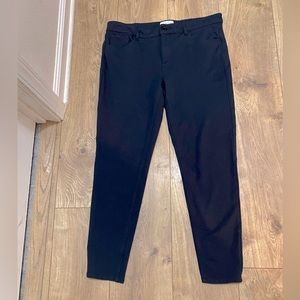 Skinny fit stretch ponte pants navy blue sz 14